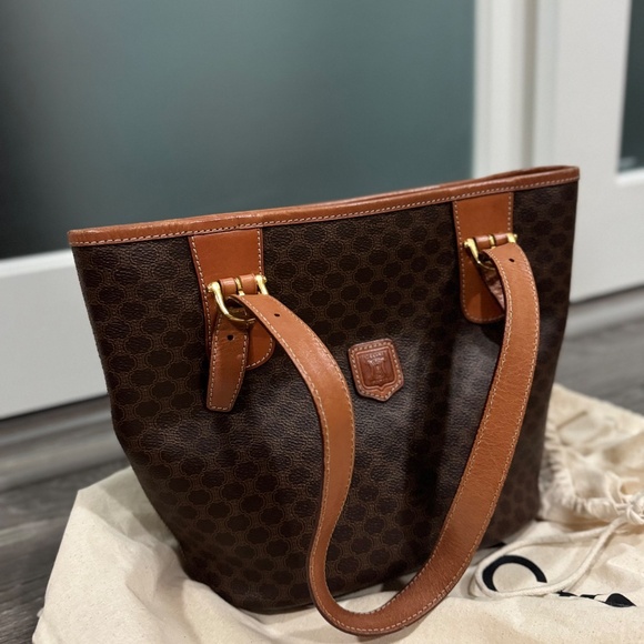 [VINTAGE] CELINE MACADAM TOTE BAG - Picture 2 of 9